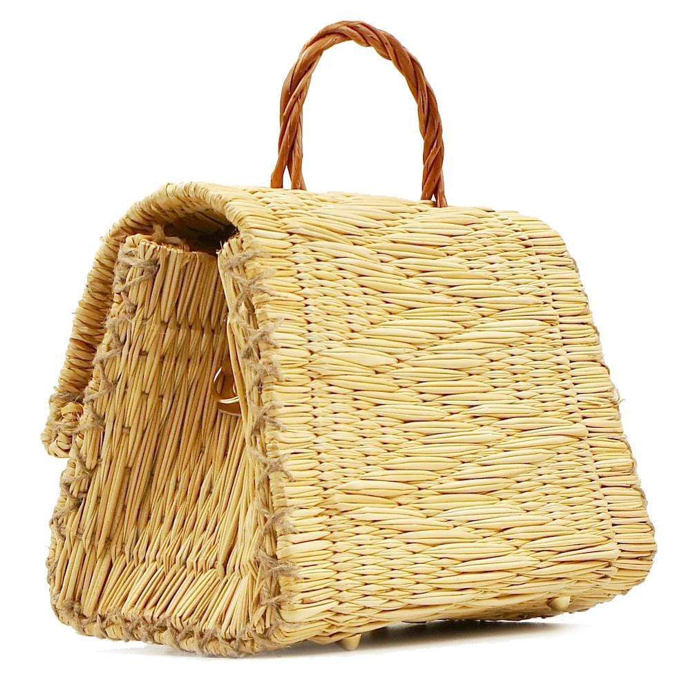 Reed Satchel Bag - 25cm - Natural