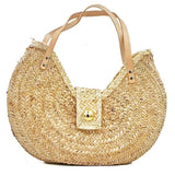 Sac panier en paille tressée