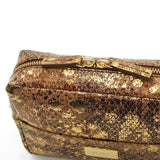 Sac pochette banane en liège doré