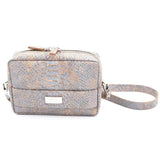 Sac pochette banane en liège gris