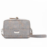 Sac pochette banane en liège gris