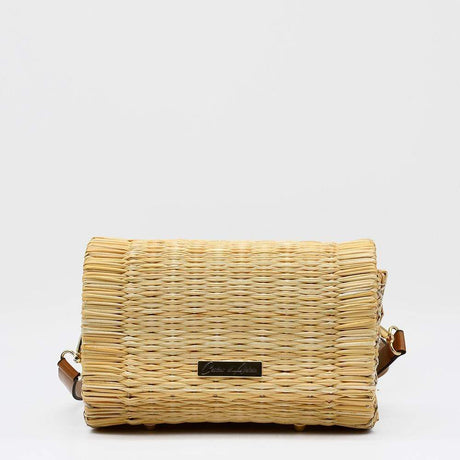 Sac pochette en jonc 22cm - Naturel