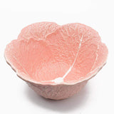 Saladier en forme de chou rose I Vaisselle traditionnelle portugaise Saladier haut en céramique "Couve" - Rose