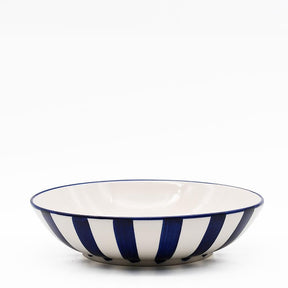 Saladier en porcelaine portugaise I Vaisselle du Portugal en ligne Saladier "Costa Nova Mar" 25cm - Bleue