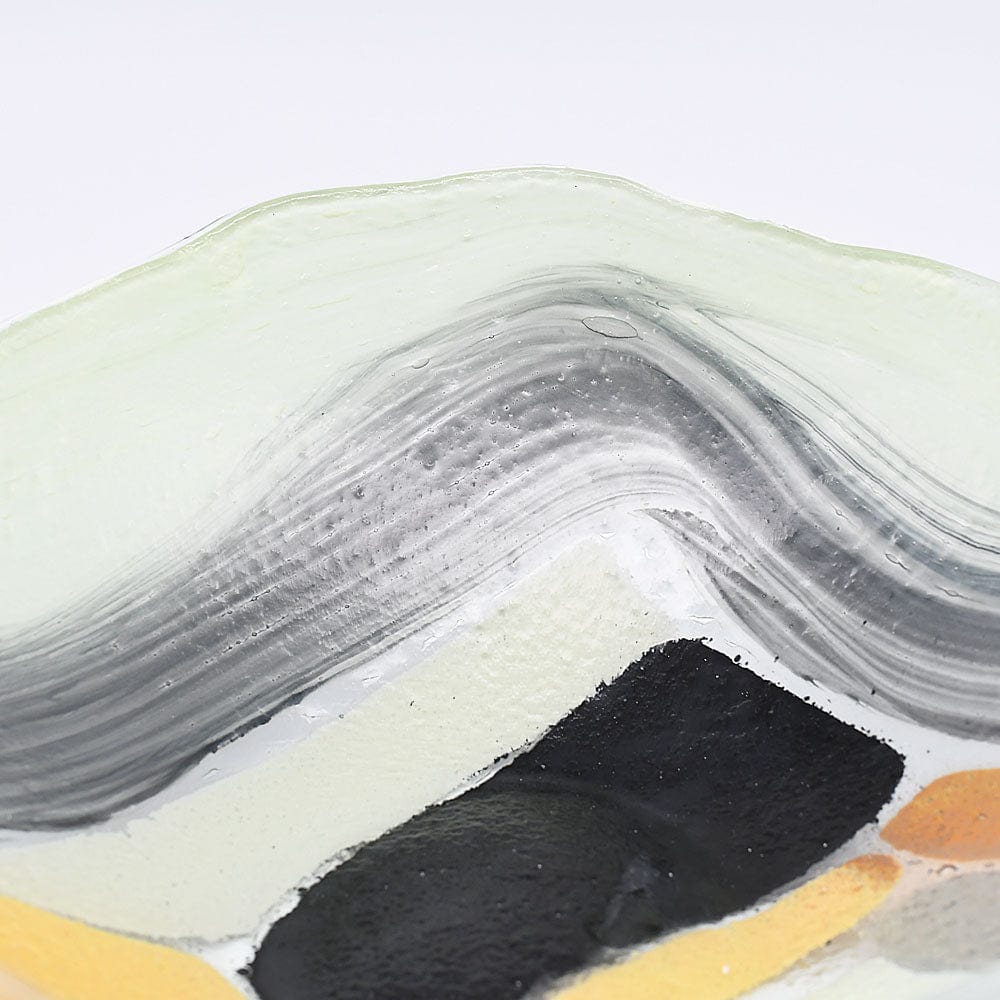 Saladier en verre bleu I Artisanat portugais Saladier en verre "Marinha Grande" 28cm -