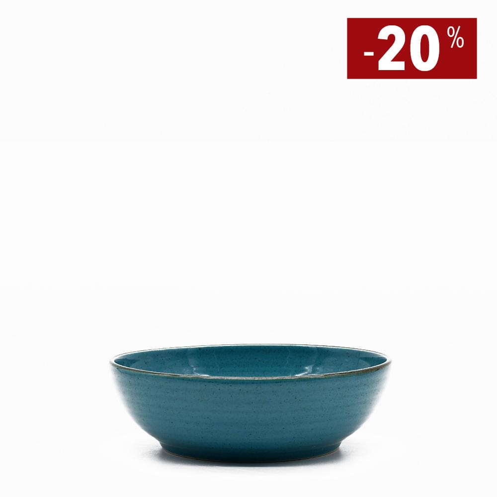 Saladier individuel en grès  Assiette haute en grès "Sardegna" - 19cm