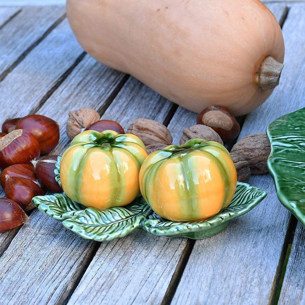 Salière Poivrière en forme de citrouille I Vaisselle portugaise Salière & Poivrière "Abobora"
