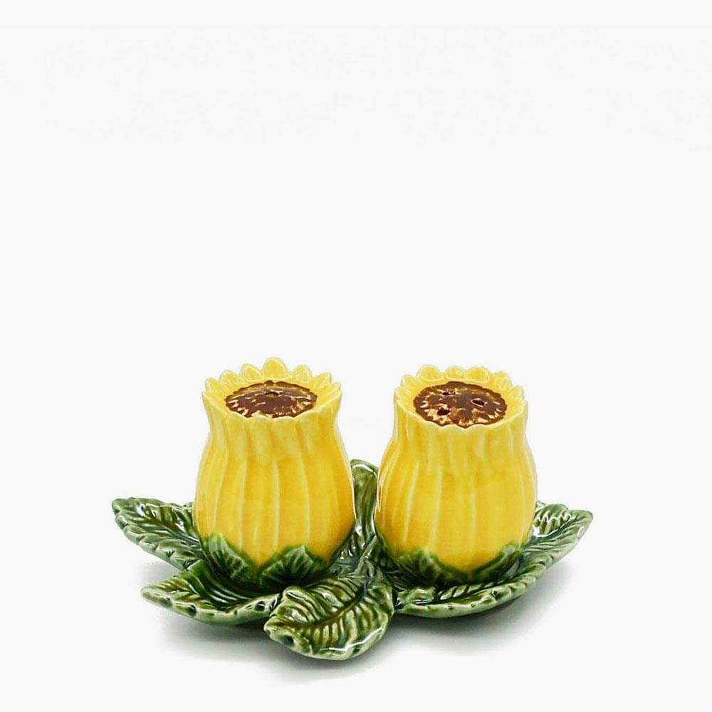 Salière & Poivrière en forme de Tournesol
