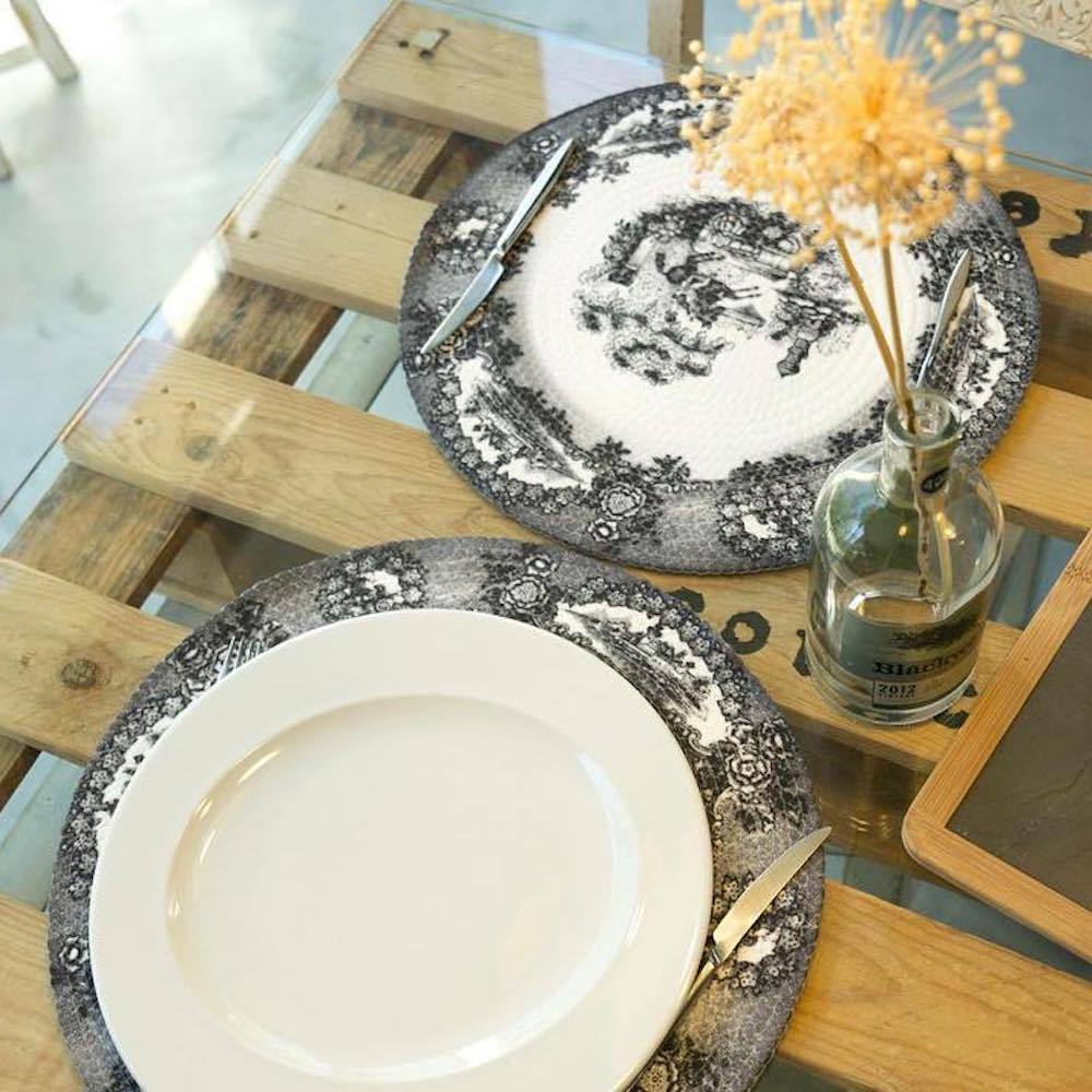 Set de table "Sacavém" noir