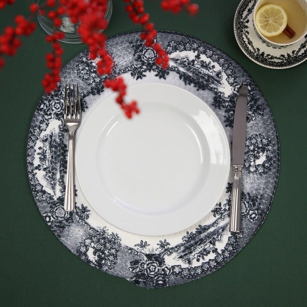 Set de table "Sacavém" noir