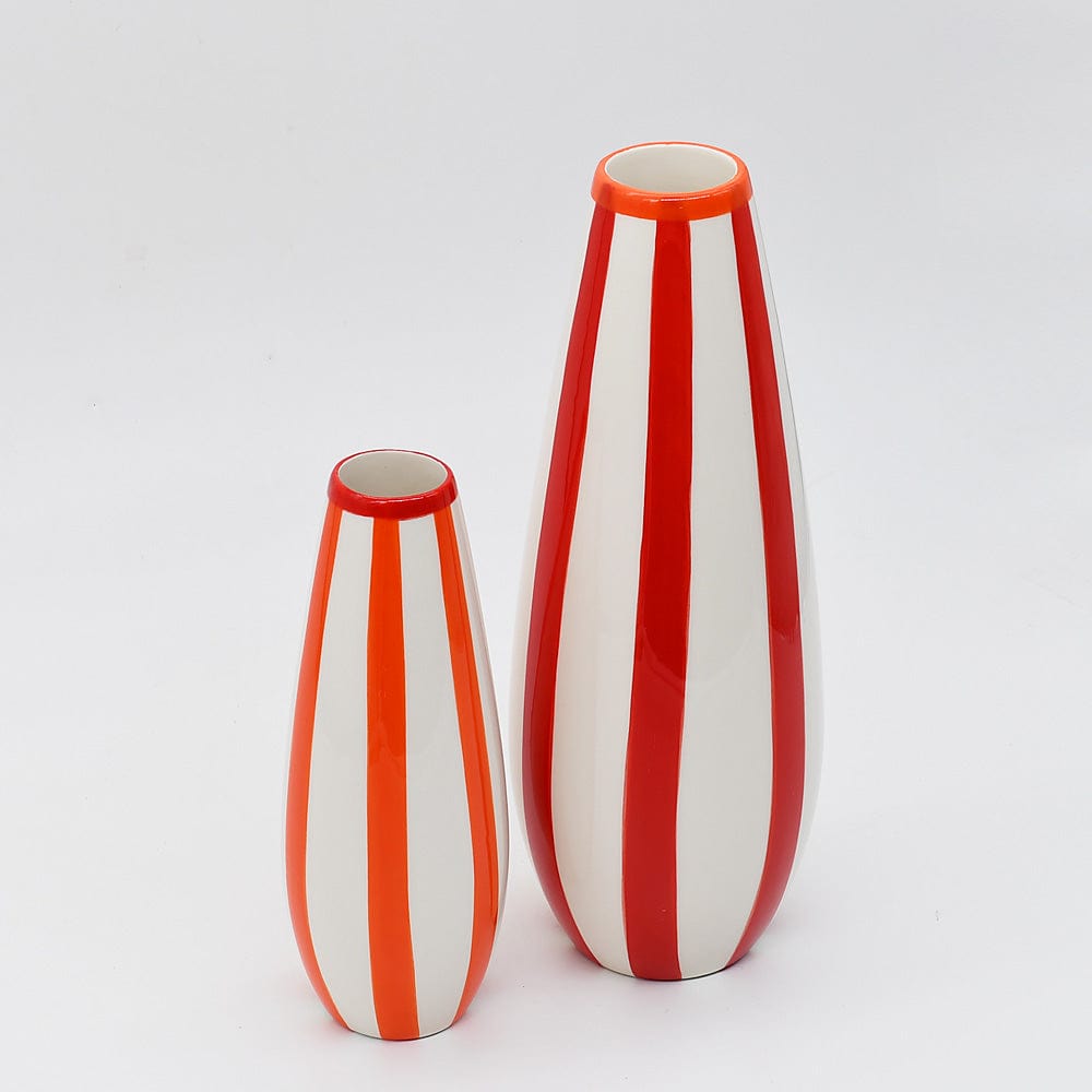 Soliflore boule bleu I Vases en céramique du Portugal Grand vase "Costa Nova" - Rouge