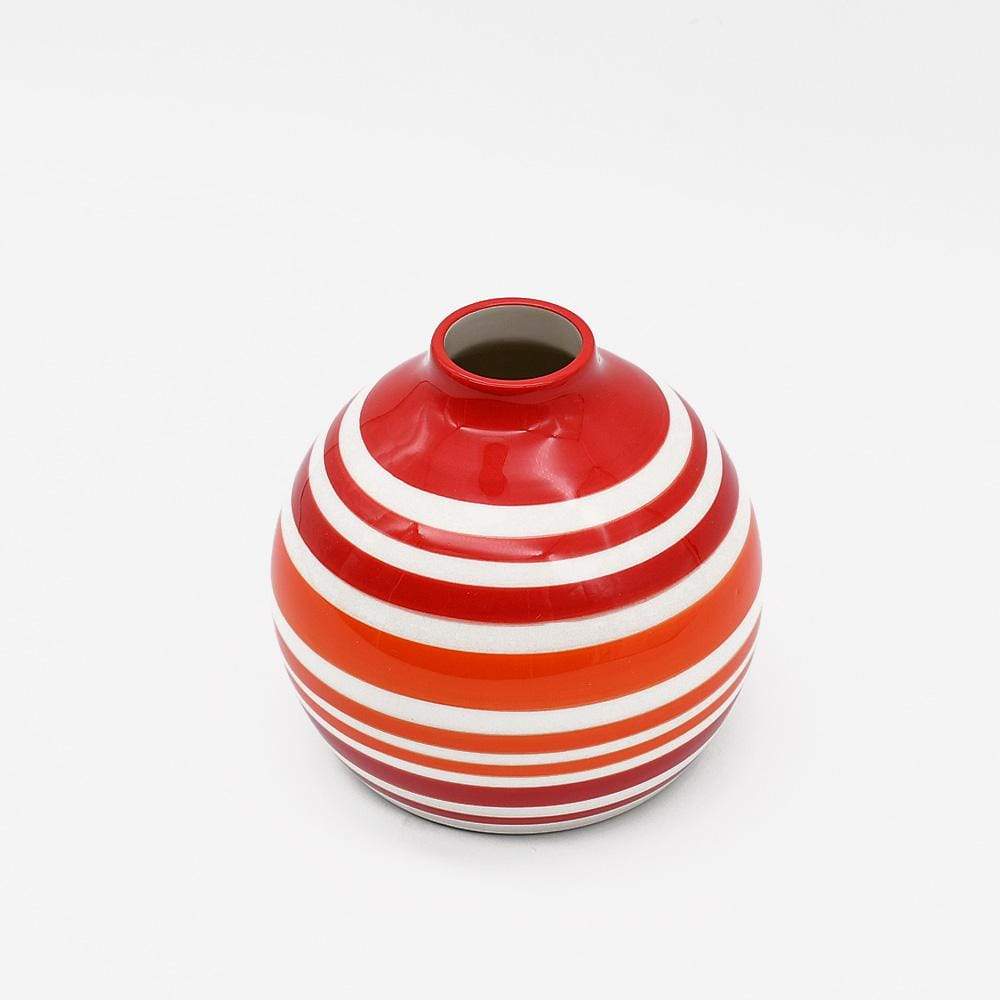 Soliflore boule rouge orange et blanc I Vases en céramique du Portugal Soliflore boule - Rouge
