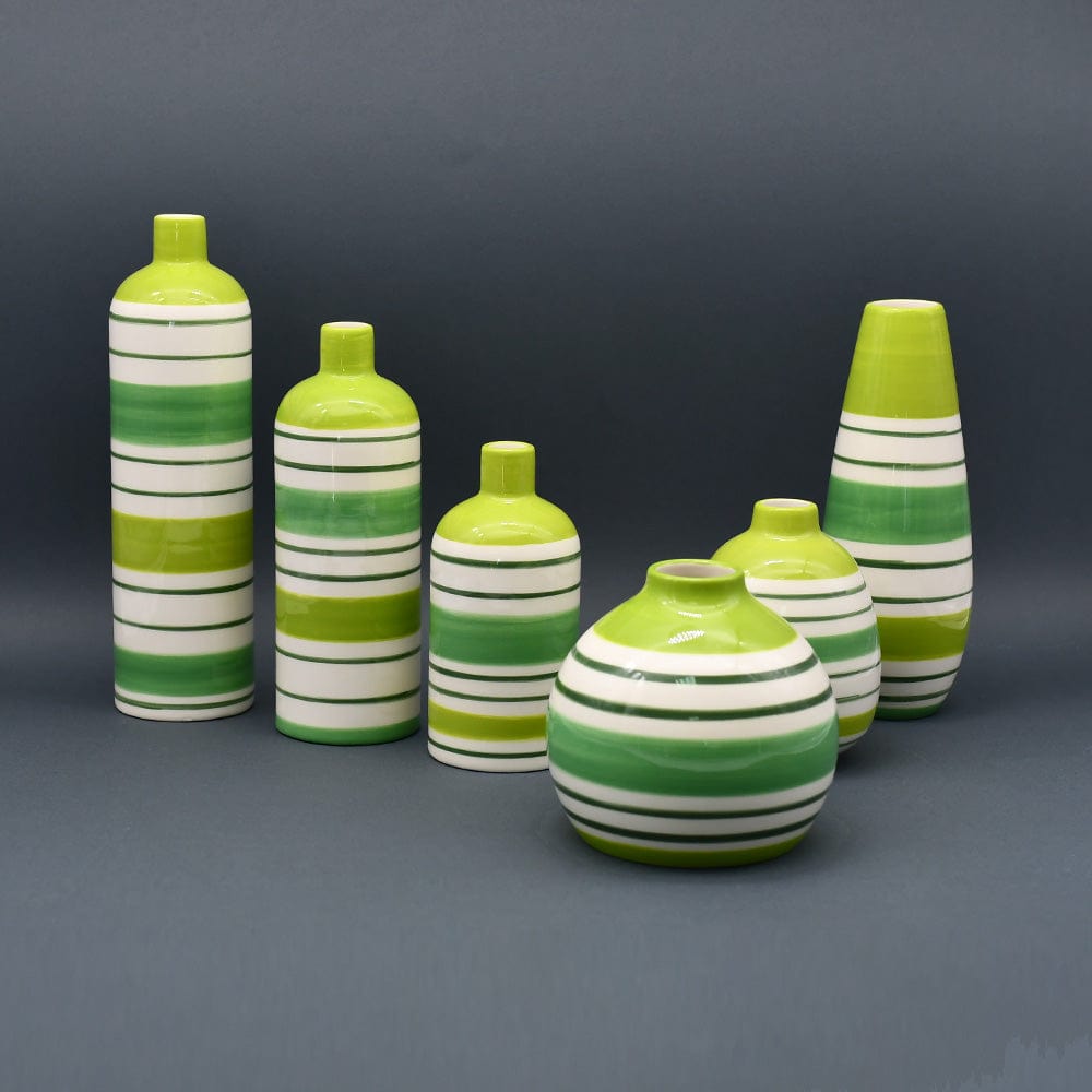 Soliflore boule vert et bleu I Vases en céramique du Portugal Vase boule - Vert