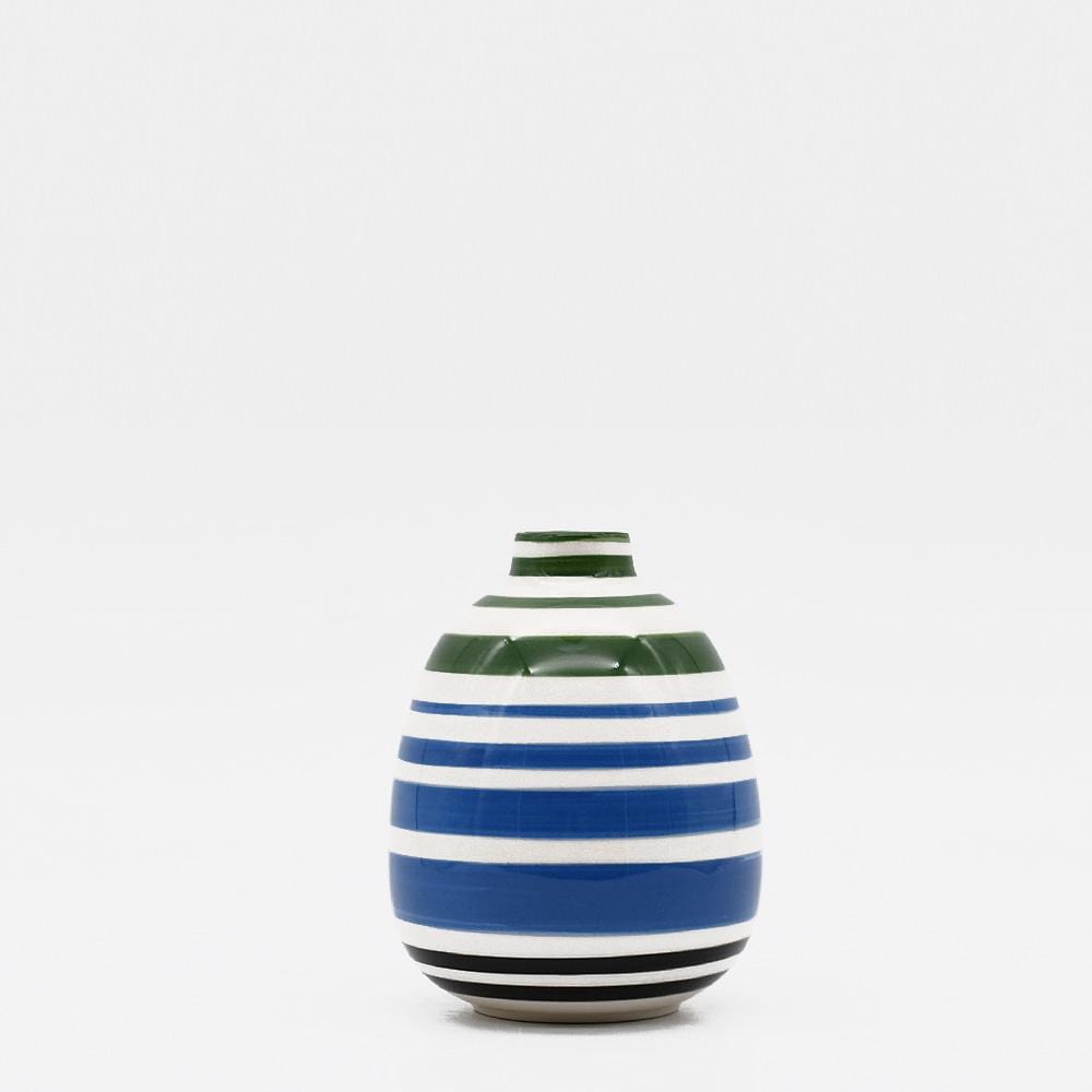 Soliflore ovale vert et bleu I Vases en céramique du Portugal Soliflore ovale - Vert