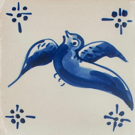 Figura Avulsa Andorinha I Azulejo 14x14cm