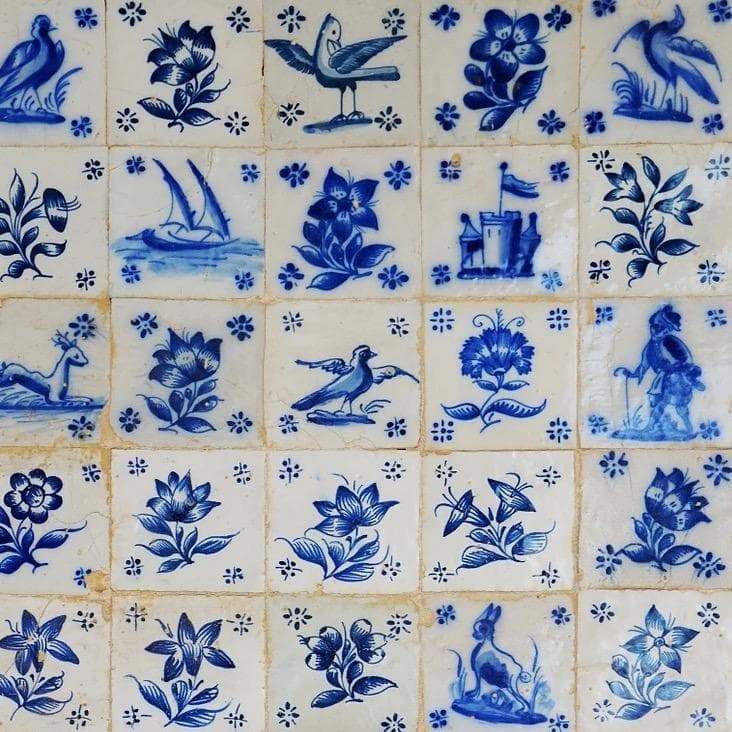 Sous plat Azulejo Peixe I Azulejo du Portugal Azulejo 14x14cm - Peixe