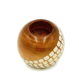 Support à bougie en bois Calçada blanc