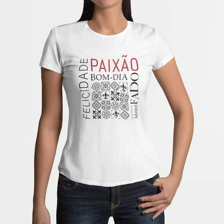 Tee-shirt femme "Paixão" - Blanc