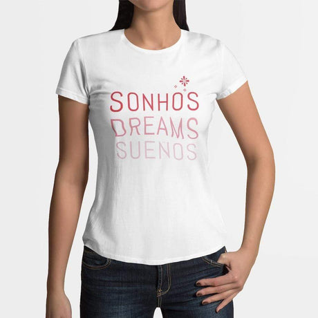 Tee-shirt femme "Sonhos" - Blanc