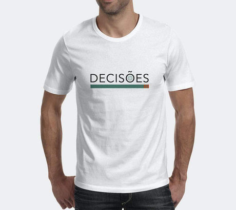 Tee-shirt unisexe "Decisões" - Blanc