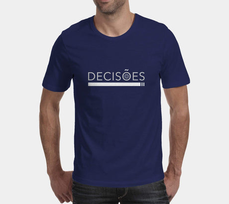 Tee-shirt unisexe "Decisões" - Bleu