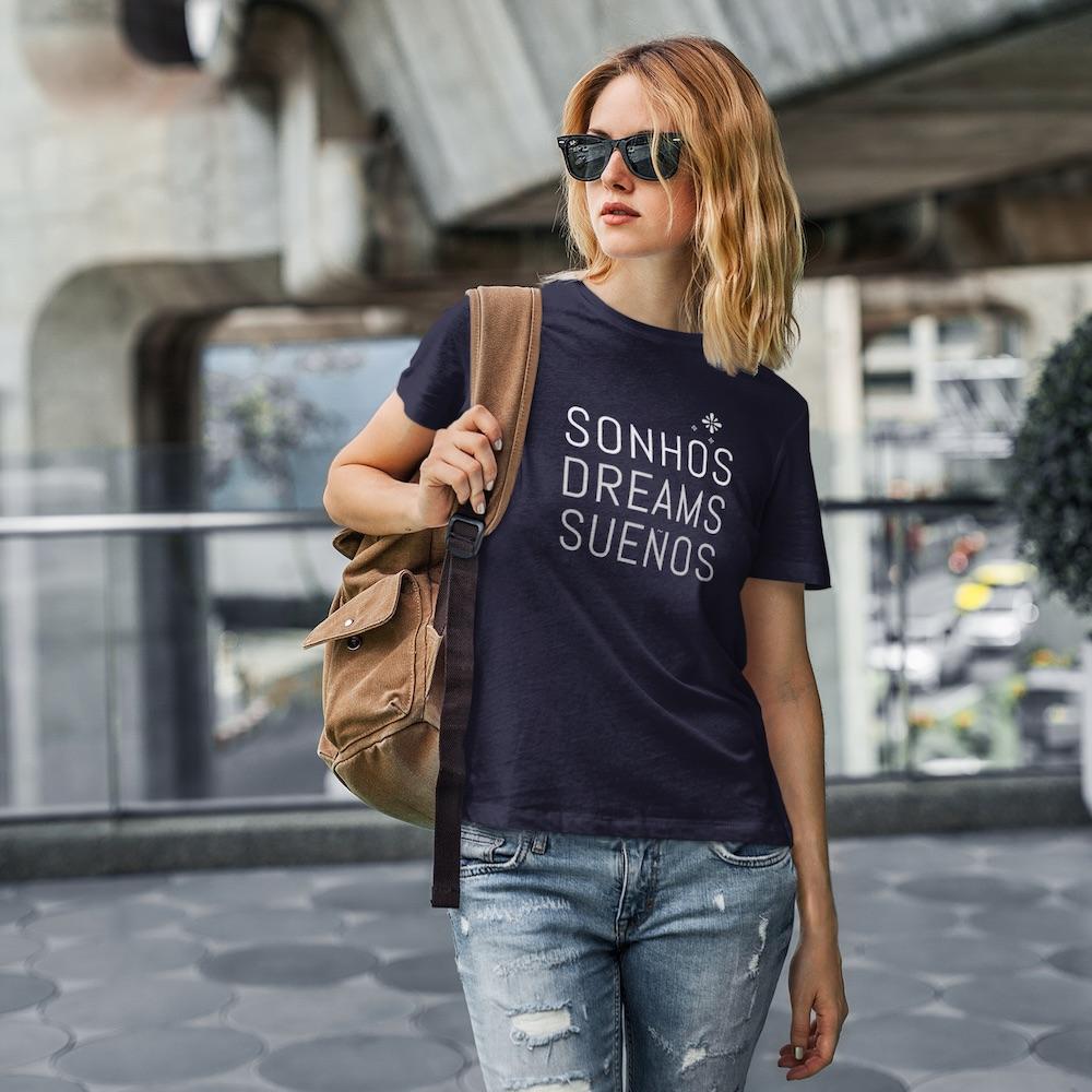 Tee-shirt unisexe "Sonhos" - Bleu