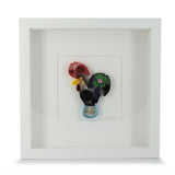Tableau en paperolles "Coq de Barcelos"