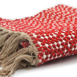 Tapis en coton 140x70 - Rouge et blanc