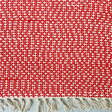 Tapis en coton 140x70 - Rouge et blanc