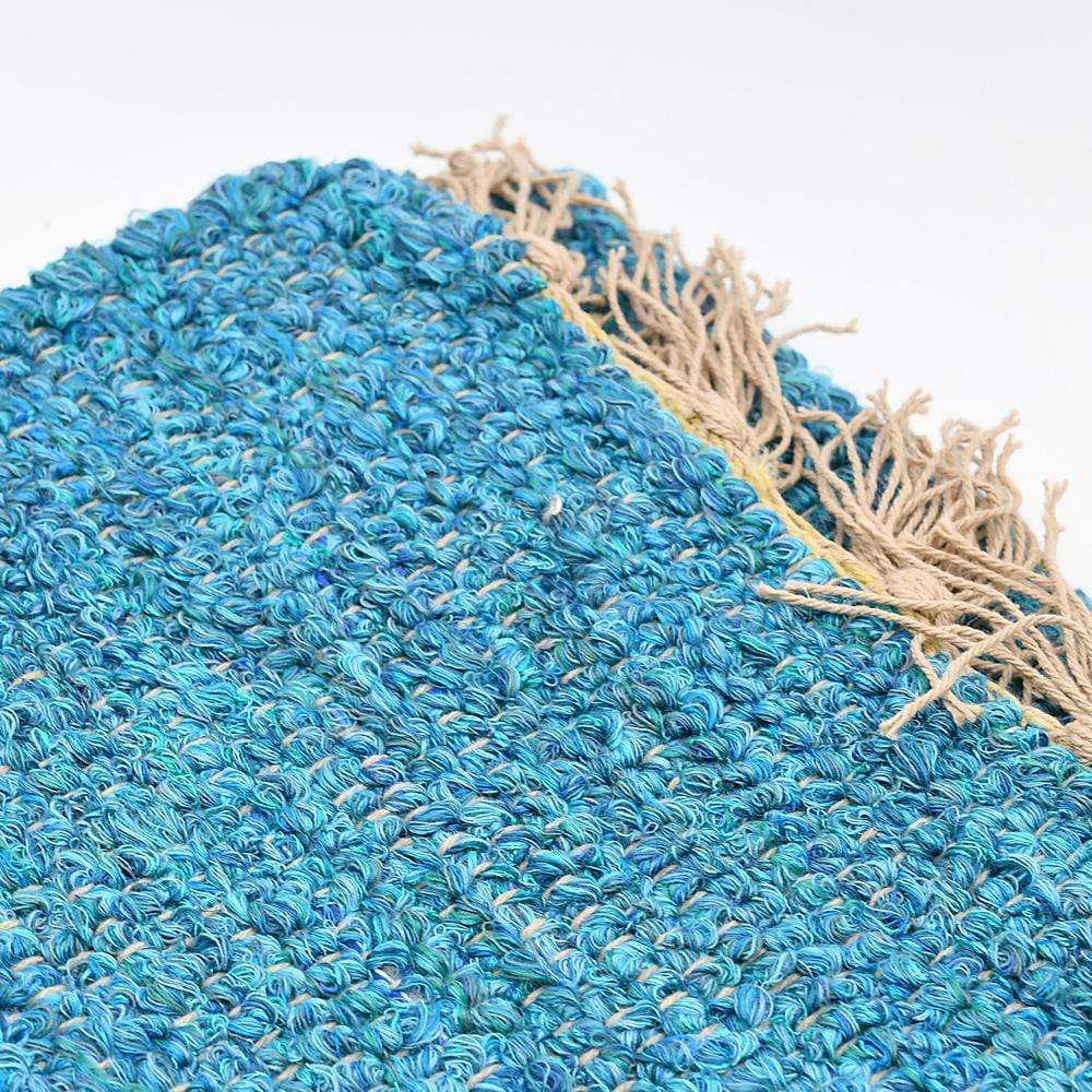 Tapis artisanal bleu I Tapis artisanal portugais Tapis Artisanal - Turquoise