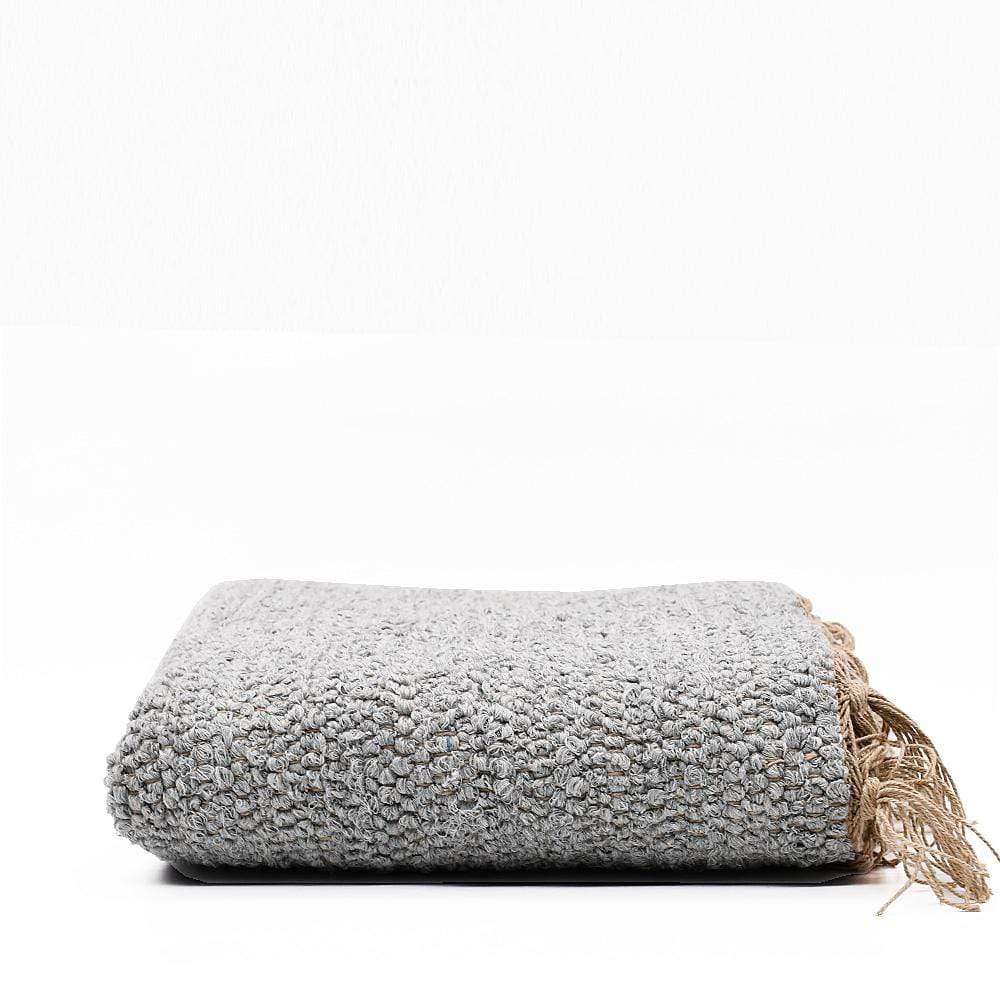 Tapis artisanal gris clair I Tapis artisanal portugais Tapis artisanal gris clair