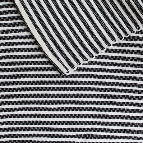 Tapis en coton 300x50 - Noir et Blanc