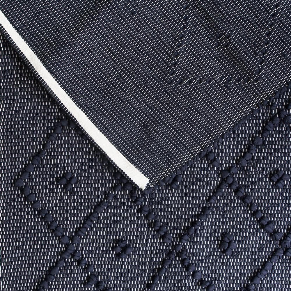 Tapis en coton 100x50 - Bleu foncé