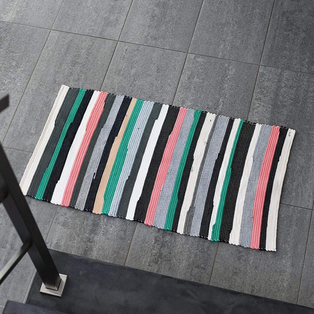 Tapis en coton à rayures larges