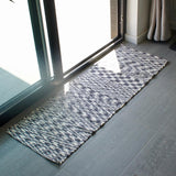 Tapis coton 150x50 Gris et blanc