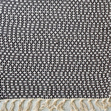 Tapis en coton 140x70 - Noir et beige