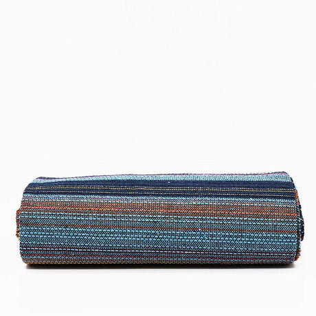 Tapis en coton fin 210x150 I Artisanat du Portugal en ligne Tapis fin en coton 210x150 - Turquoise Bleu marine & Turquoise