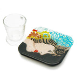 Tasse et sous tasse en verre fusionné "Amália"