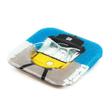 Tasse et sous tasse en verre fusionné "Electrico 28"