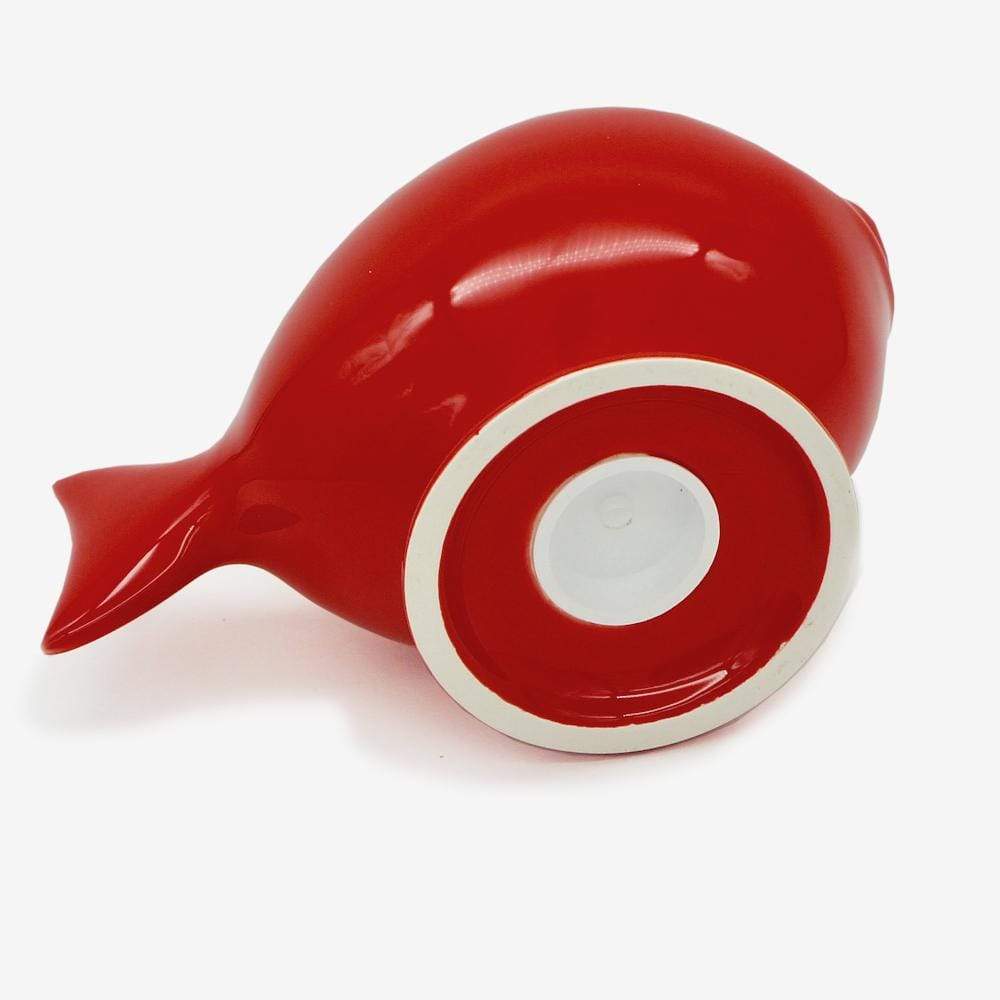 Tirelire en céramique rouge