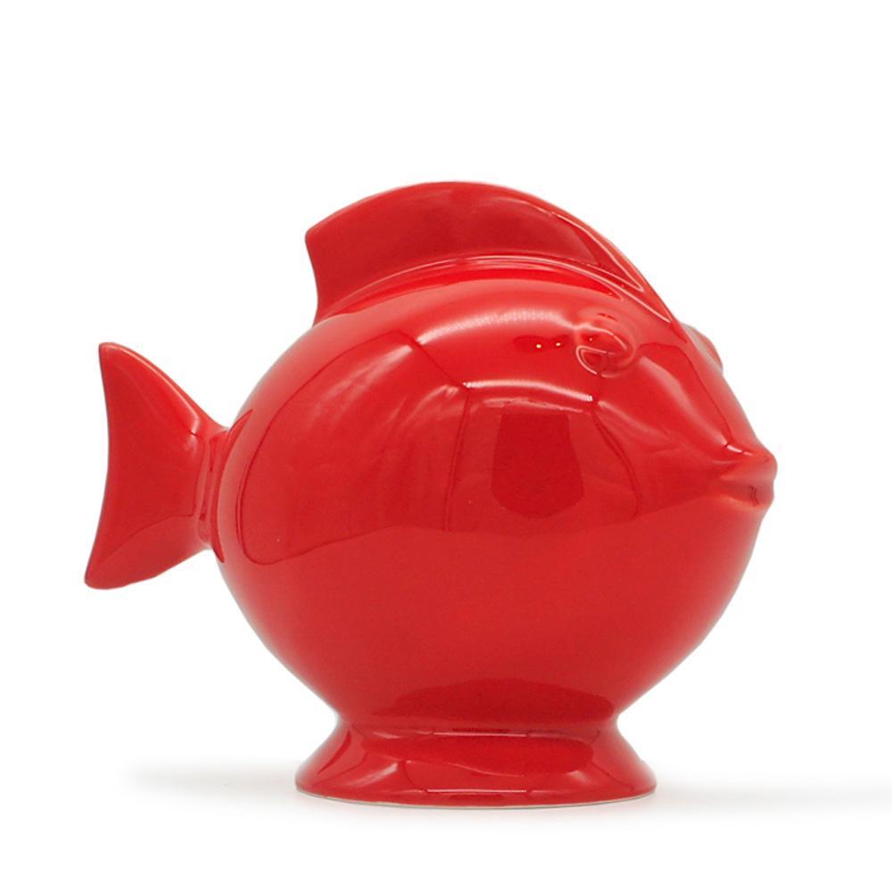 Tirelire en céramique rouge