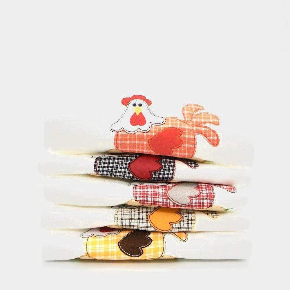 Torchon de cuisine brodé I Fabriqué au Portugal Torchon de cuisine brodé "Galinha"