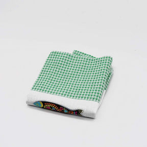 Torchon de cuisine brodé I Motifs portugais Torchon de cuisine brodé "Sardinha" Vert