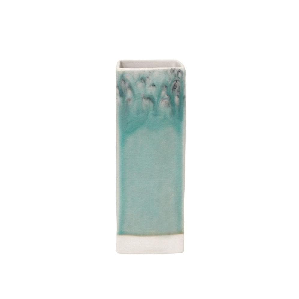 Madeira I Fine Stoneware Square Vase - Green