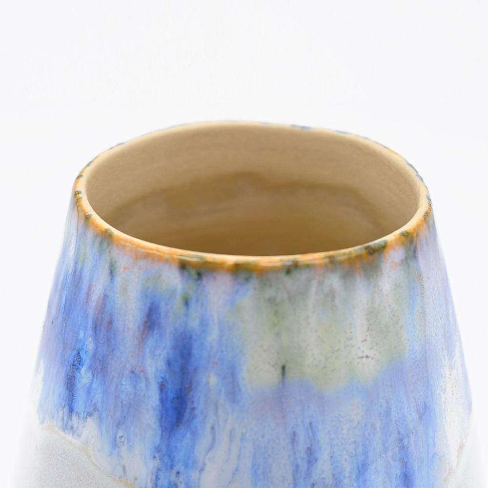 Vase en grès 21cm I Décoration portugaise Vase en grès "Ondas" - 21cm