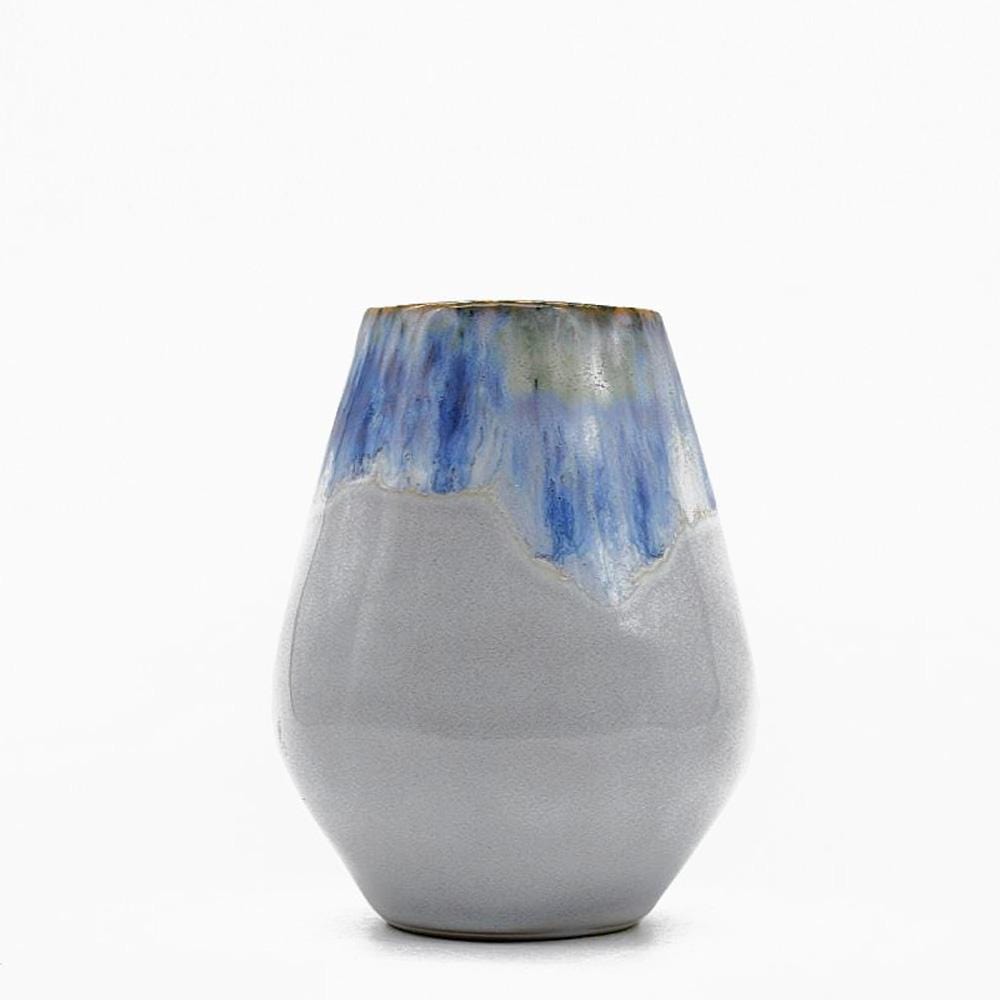 Vase en grès 21cm I Décoration portugaise Vase en grès "Ondas" - 21cm