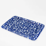 Vase en verre de Marinha Grande I Artisanat portugais plateau en verre bleu