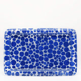 Vase en verre de Marinha Grande I Artisanat portugais plateau en verre bleu