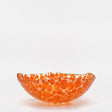 Vase en verre de Marinha Grande I Artisanat portugais Saladier individuel en verre orange