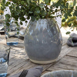 Vase ovale en grès gris I Objet de décoration du Portugal Vase ovale en grès Gris "Madeira"